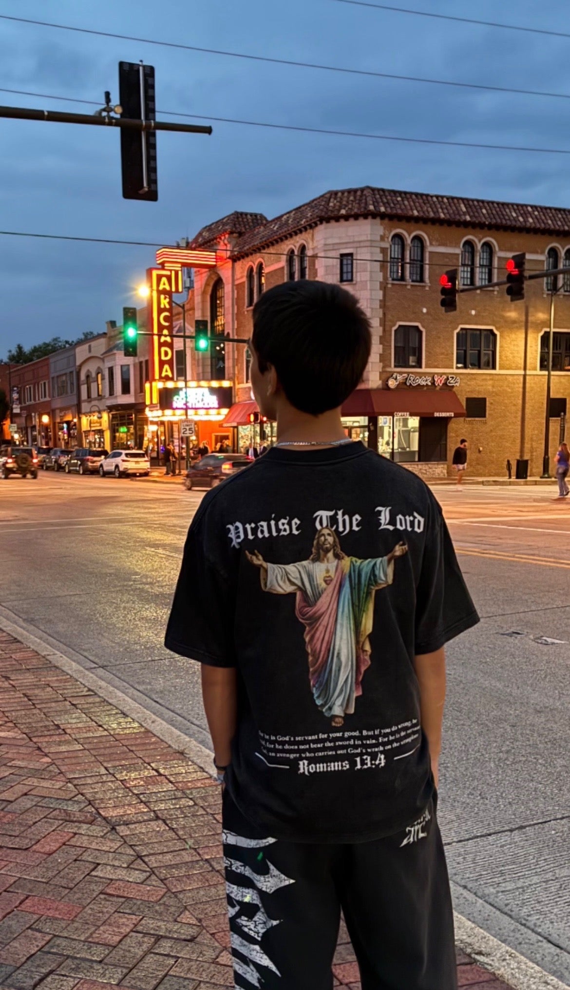 "Praise The Lord" Acid Wash T-Shirt