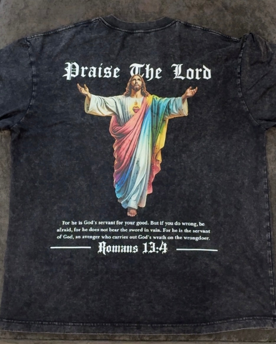 "Praise The Lord" Acid Wash T-Shirt